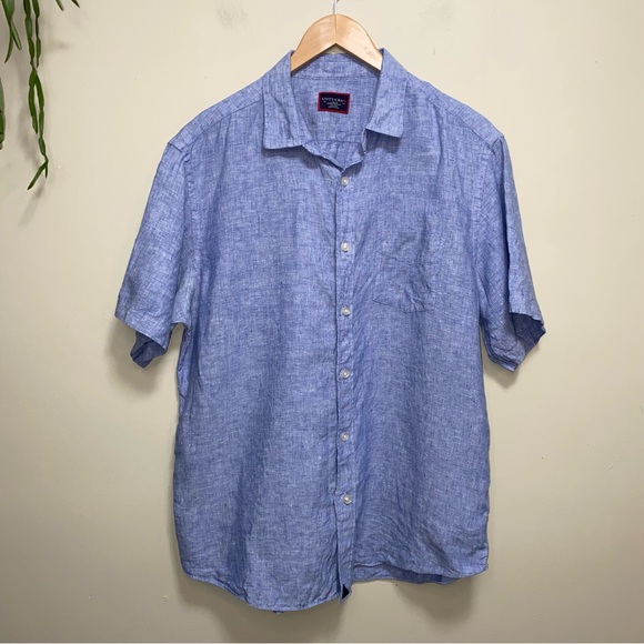 UNTUCKit Linen Valente Short Sleeve Shirt Size L - Picture 2 of 13